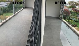 Construction cleaning Balcony: Before and After
